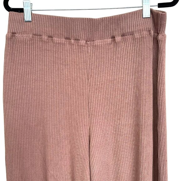 L'Agence XL Brown Ribbed Wide-Leg Pullon Ribbed Pants Sz XL NWOT - Picture 3 of 6